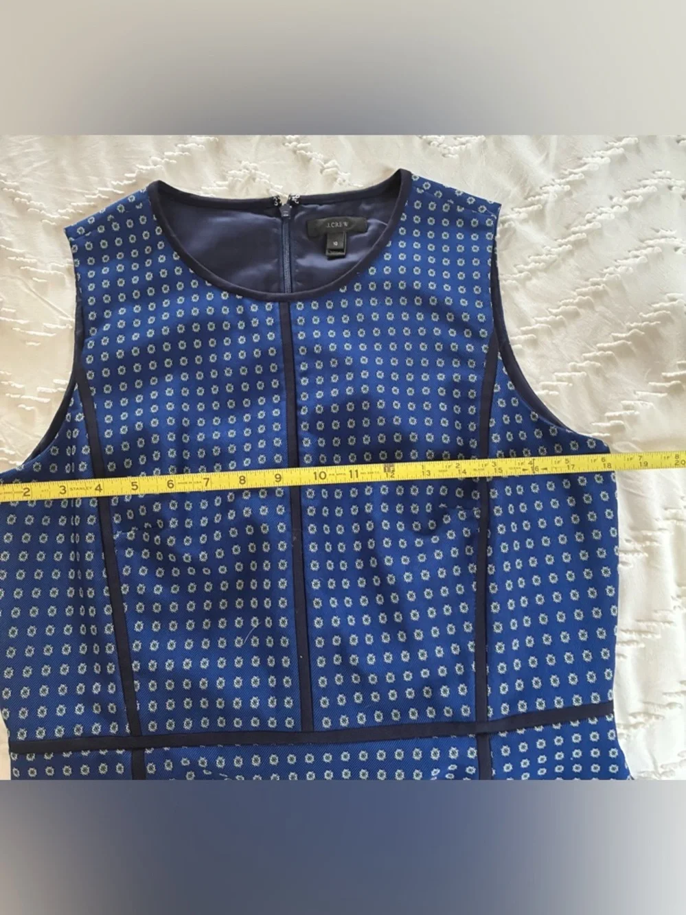 J. Crew Paneled Sheath Dress blue navy Green Size 10 preppy